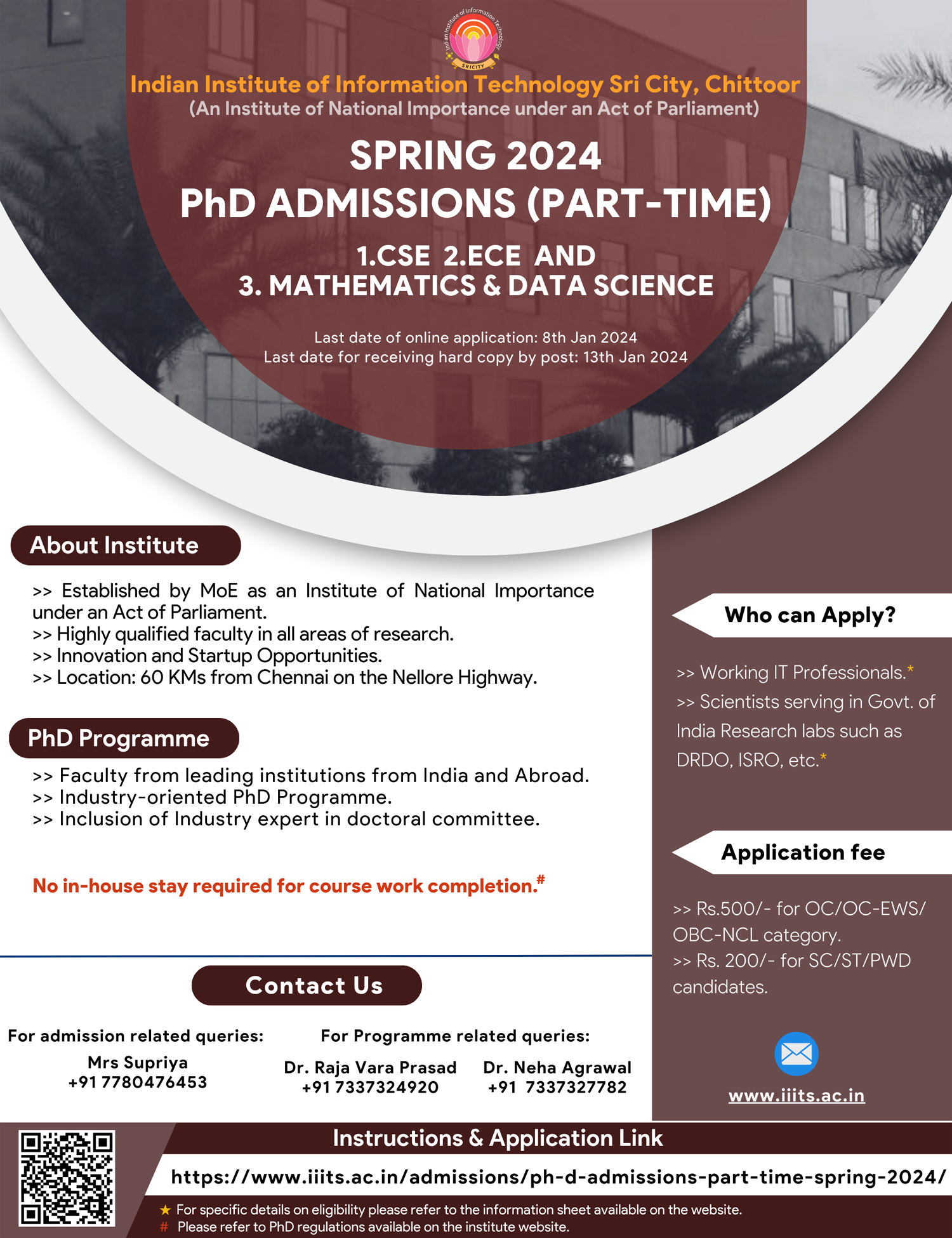 part time phd options in india